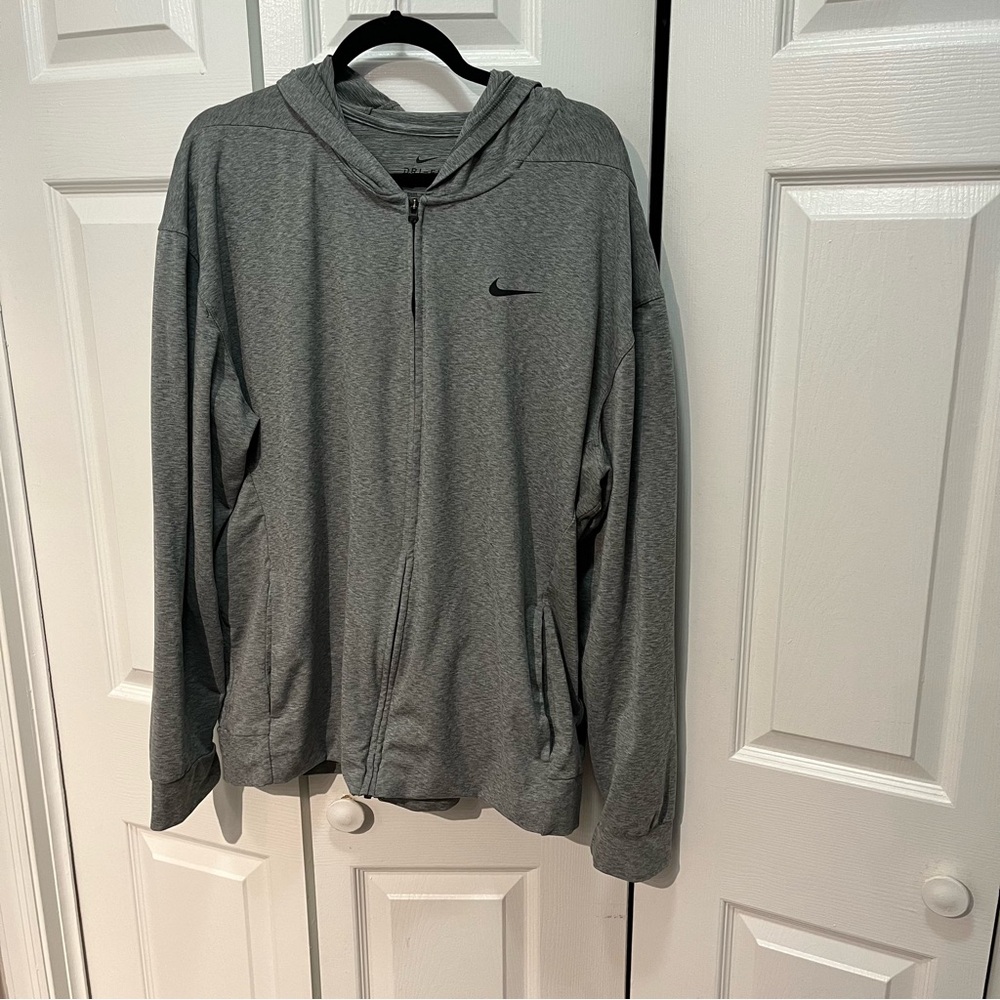 Nike Heather Gray Full-Zip Hoodie